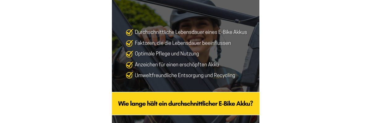 Wie lange hält ein durchschnittlicher E-Bike Akku? - Wie lange hält ein durchschnittlicher E-Bike Akku?