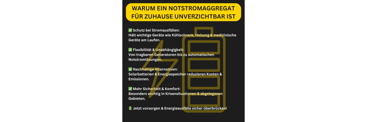 Notstrom für Zuhause 💡 Tipps &amp; Lösungen für Ihre Sicherheit - Notstrom für Zuhause - Tipps &amp; Lösungen für Ihre Sicherheit