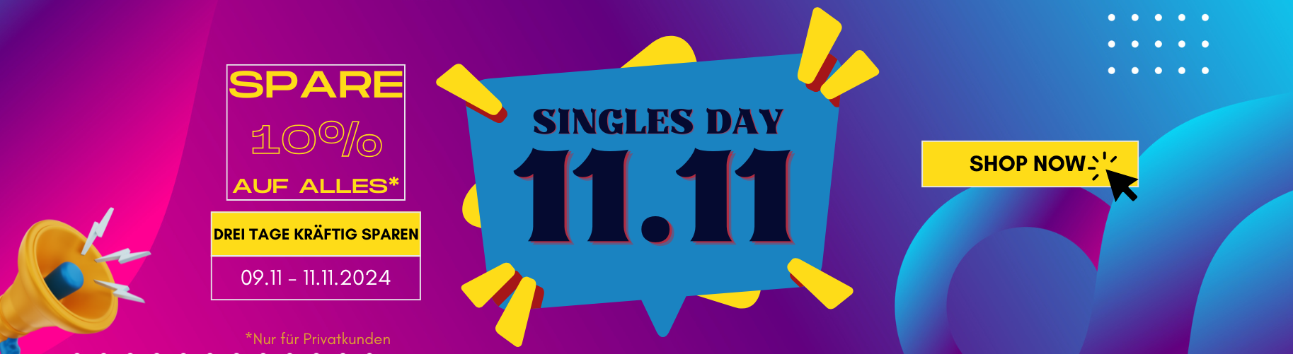 10% Rabatt zum Singles Day