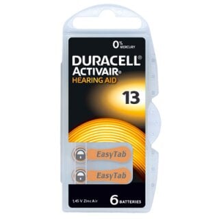 Duracell Hörgerätebatterie Activair 13 Zinc Air 6er Rad