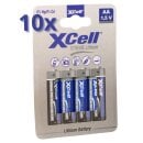 40x XTREME Lithium Batterie AA Mignon FR6 L91 XCell 4er Blister