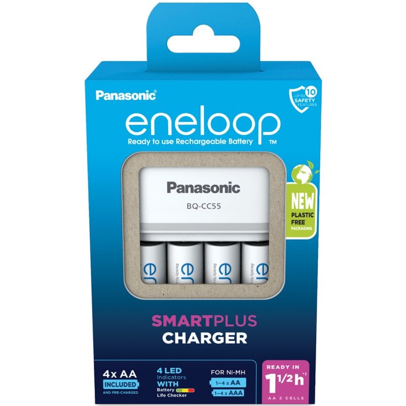 Eneloop Smart And Quick Charger Bq Cc55 Mit Überladeschutz