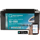 1x Q-Batteries LiFePO4 Akku 12-150 12,8V 150Ah 1920Wh mit...