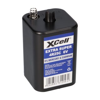4x XCell 4R25 6 Blockbatterie 6V SET 430 9500mAh Volt