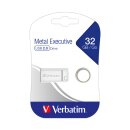 USB 2.0 Stick 32GB, Metal Executive, Silber