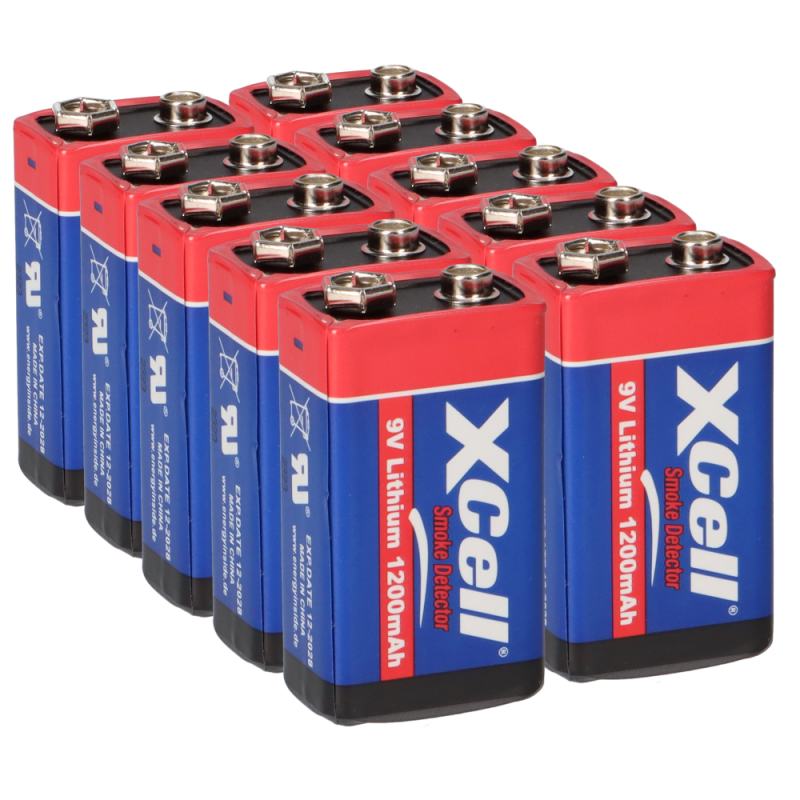 10x 9V Block Lithium Batterien kaufen 1200mAh günstig