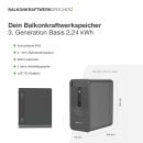 Green Solar Plug & Play Balkonkraftwerk Batteriespeicher Basisspeicher 2,2 kWh 0% MwSt nach §12 Abs. 3 UstG