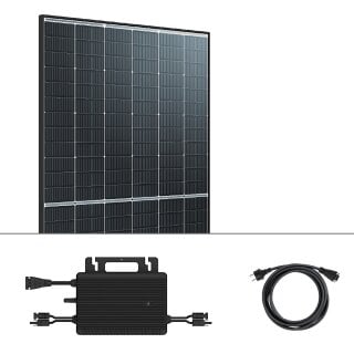 Balkonkraftwerk Set 870Wp 2xTrina Solar Modul HMS-800W-2T Wechselrichter Bifazial