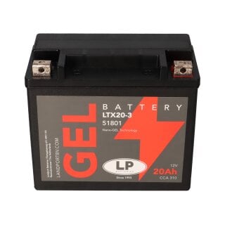 Batterie 12V 20Ah für Motorrad Startbatterie MG LTX20-3