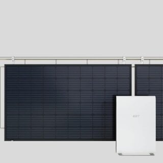 EET Balkonkraftwerk Solmate Balkon 2x PV-Panel + Speicher 1,44kWh - 5cm Balkongeländerbreite