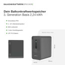 Plug & Play Balkonkraftwerk Batteriespeicher Basisspeicher 2,2 kWh 0% MwSt nach §12 Abs. 3 UstG