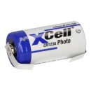 XCell Photobatterie CR123A Lose Lithium 3V 1550mAh U-Lötfahne