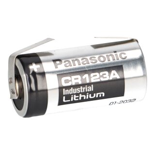 Panasonic Photobatterie CR123A Lithium 3V 1400mAh U-Lötfahne