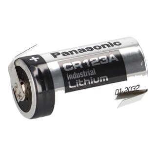 Panasonic Photobatterie CR123A Lithium 3V 1400mAh Z-Lötfahne