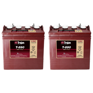 2x Trojan T-890 8V 190Ah Deep Cycle Traktionsbatterie ELPT-Anschluss