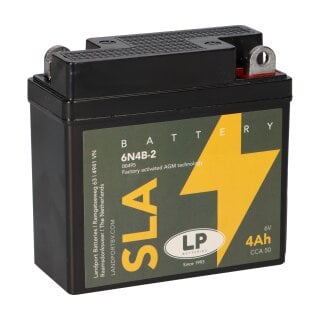Batterie AGM SLA 6V 4Ah für Motorrad Startbatterie MS 6N4B-2