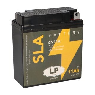 Batterie AGM SLA 6V 11Ah für Motorrad Startbatterie MS 6N11A