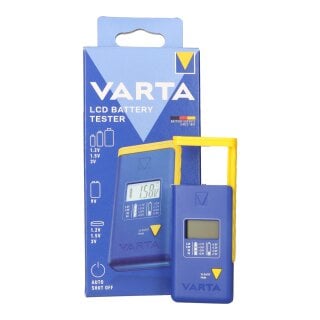 Varta Batterie Tester für AA, AAA, C, D, 9V und Knopfzellen