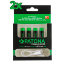 8x PATONA Premium USB-C AAA Akkus Lithium 1.5V 750mWh (2x 4er Blister)