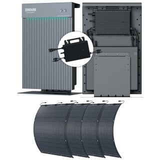 Zendure Balkonkraftwerk 840W inkl. AiO 2,4kWh Speicher + Flexible Module