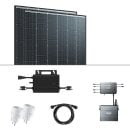 Balkonkraftwerk Set 890 Wp mit 1,9 kWh Speicher 2x 445 Trina Solar Glas-Glas Black Frame