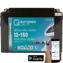 Q-Batteries 12-150 12,8V 150Ah 1920Wh LiFePO4 Batterie +...