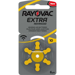 Rayovac Hörgerätebatterie Zinc Air, 10, 1.4V Extra Advanced