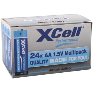 24x XCell Performance 1,5V LR6 Mignon AA AlMn Batterie