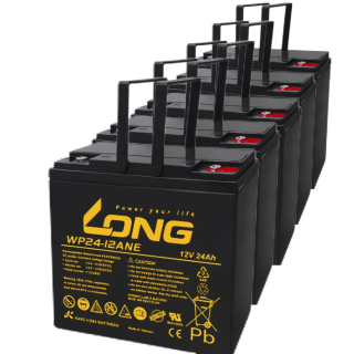 Akkusatz 5x Kung Long 12V 24Ah für Elektromobile