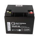 B-Ware Q-Batteries 12LCP-50 / 12V - 50Ah Blei Akku Zyklentyp AGM - Deep Cycle VRLA