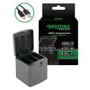 PATONA Premium Tripple-Charger Ladebox für GoPro...