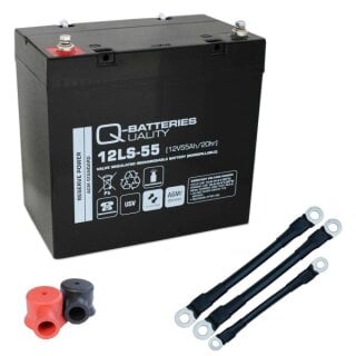 USV-Akku Q-Batteries 216V-Anlage 18 x 12LS-55 für Sicherheitsbeleuchtung Inkl. Zubehör