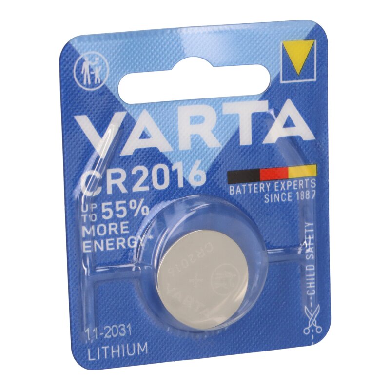 Varta CR2016 Lithium Batterie, Lithium Knopfzellen