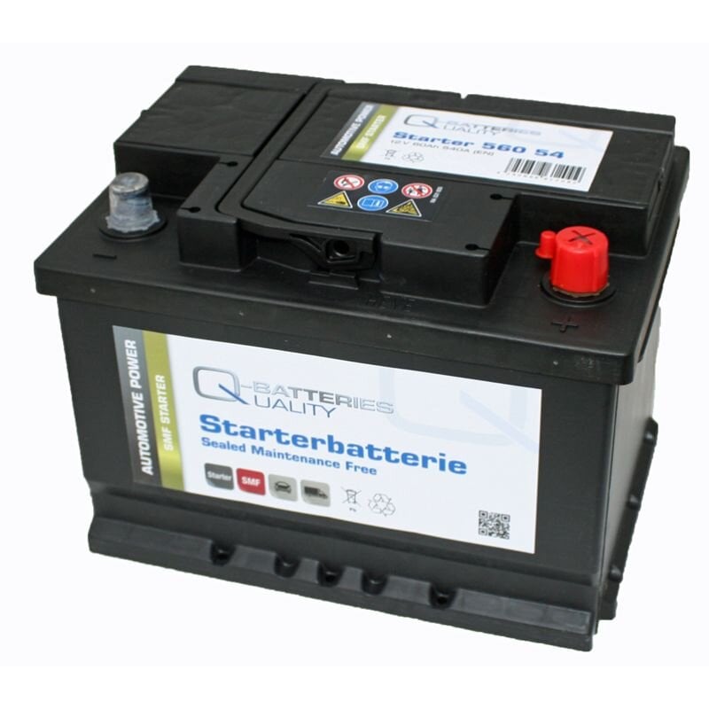 Q-Batteries Autobatterie Q62P 12V 62Ah 540A, wartungsfrei
