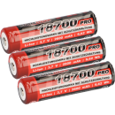 3x Kraftmax 18650 3,7V 9,62 Wh 2600mAh Akku PCB...